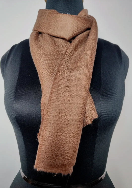 brown colour kashmiri pure pashmina muffler 