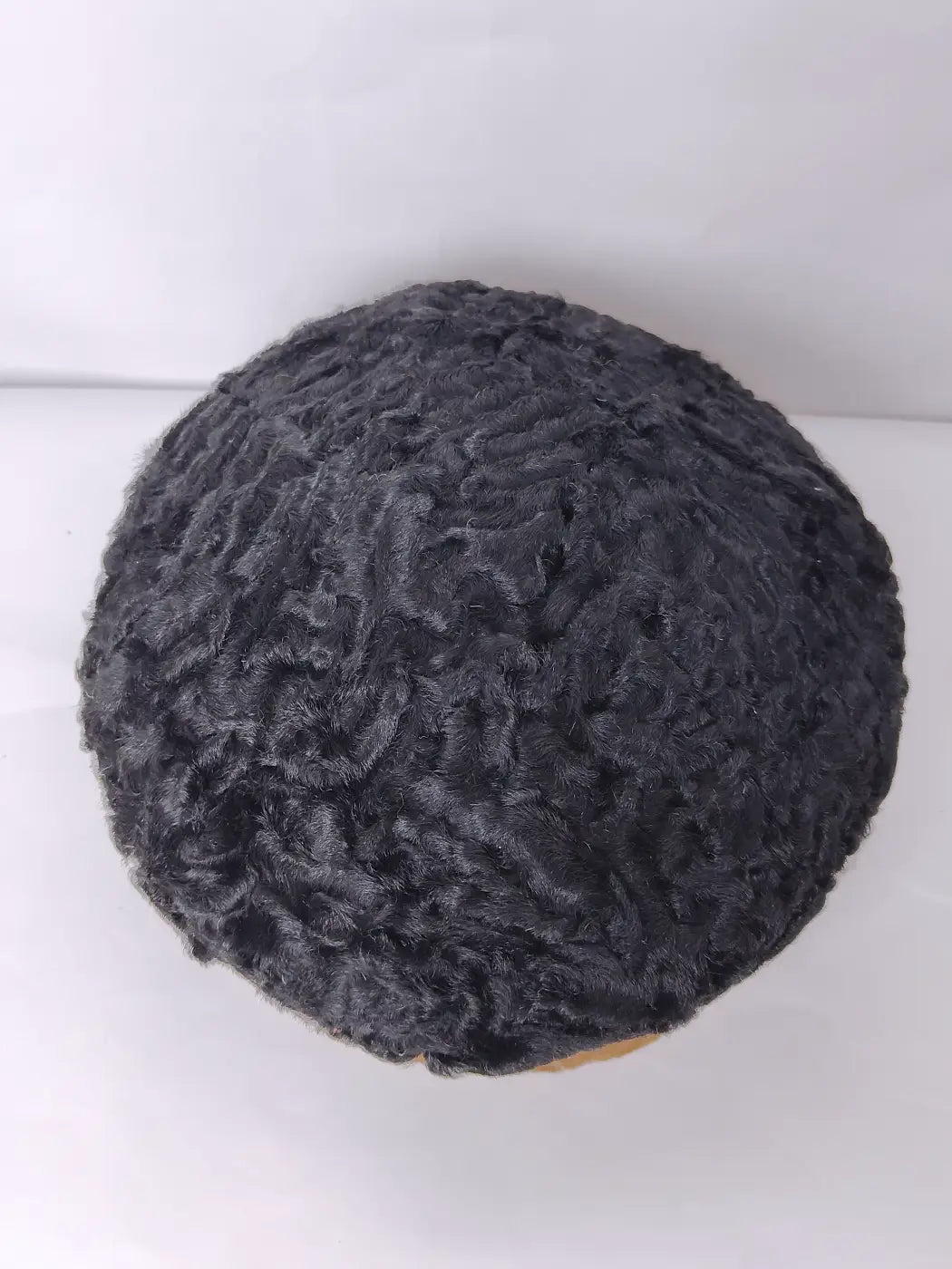 Kashmiri round cap top side in karakul fur