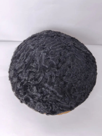 Kashmiri round cap top side in karakul fur