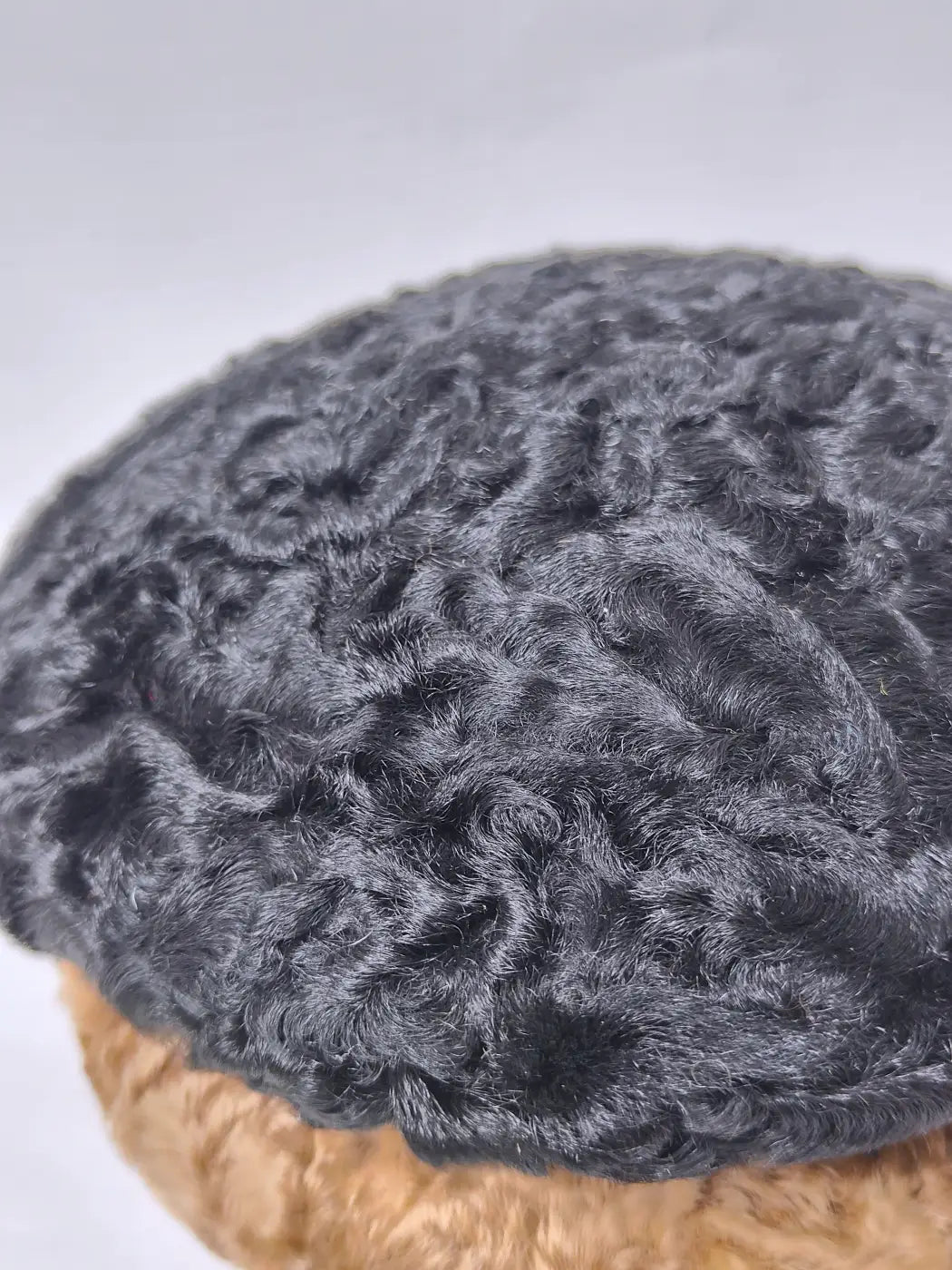 black karakul fur cap