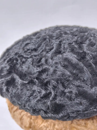 black karakul fur cap