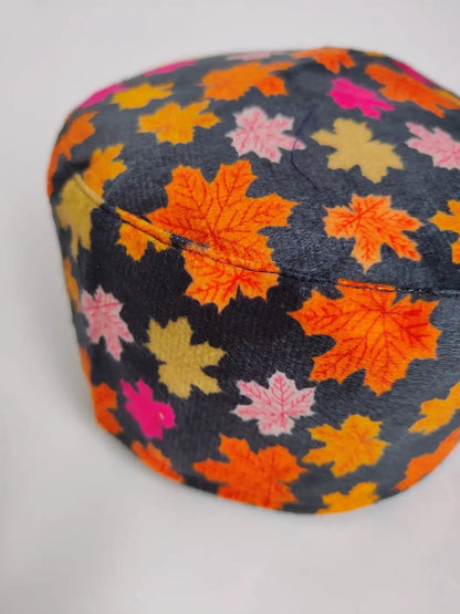 kani chinar print capo in black velvet 