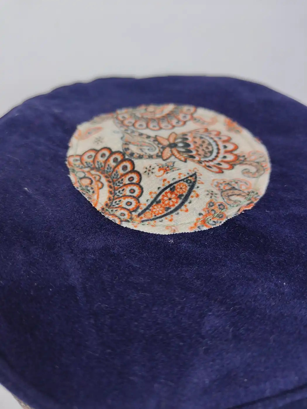 Kani Mens Royal Blue Velvet Cap