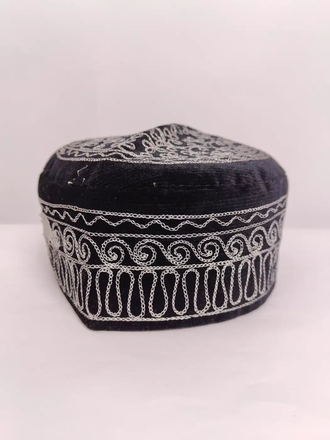 Kashmiri traditional cap with zari tilla across sides 