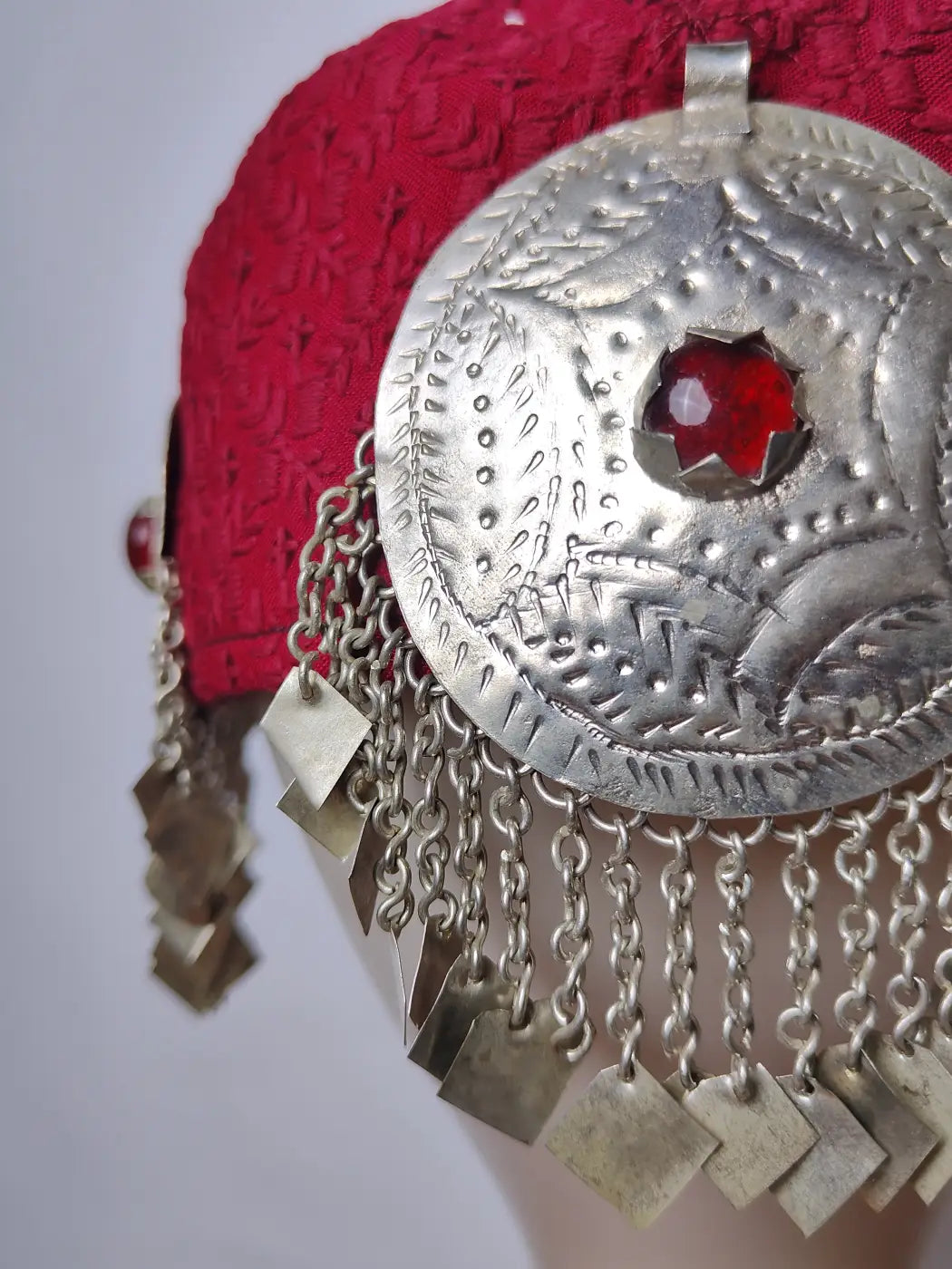 Kashmiri Kasaba Cap With Vintage Jewelry | Gulnoor