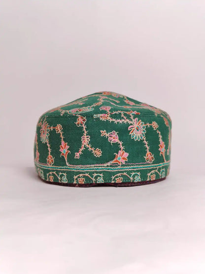 Sozni Needlework Green Designer Cap