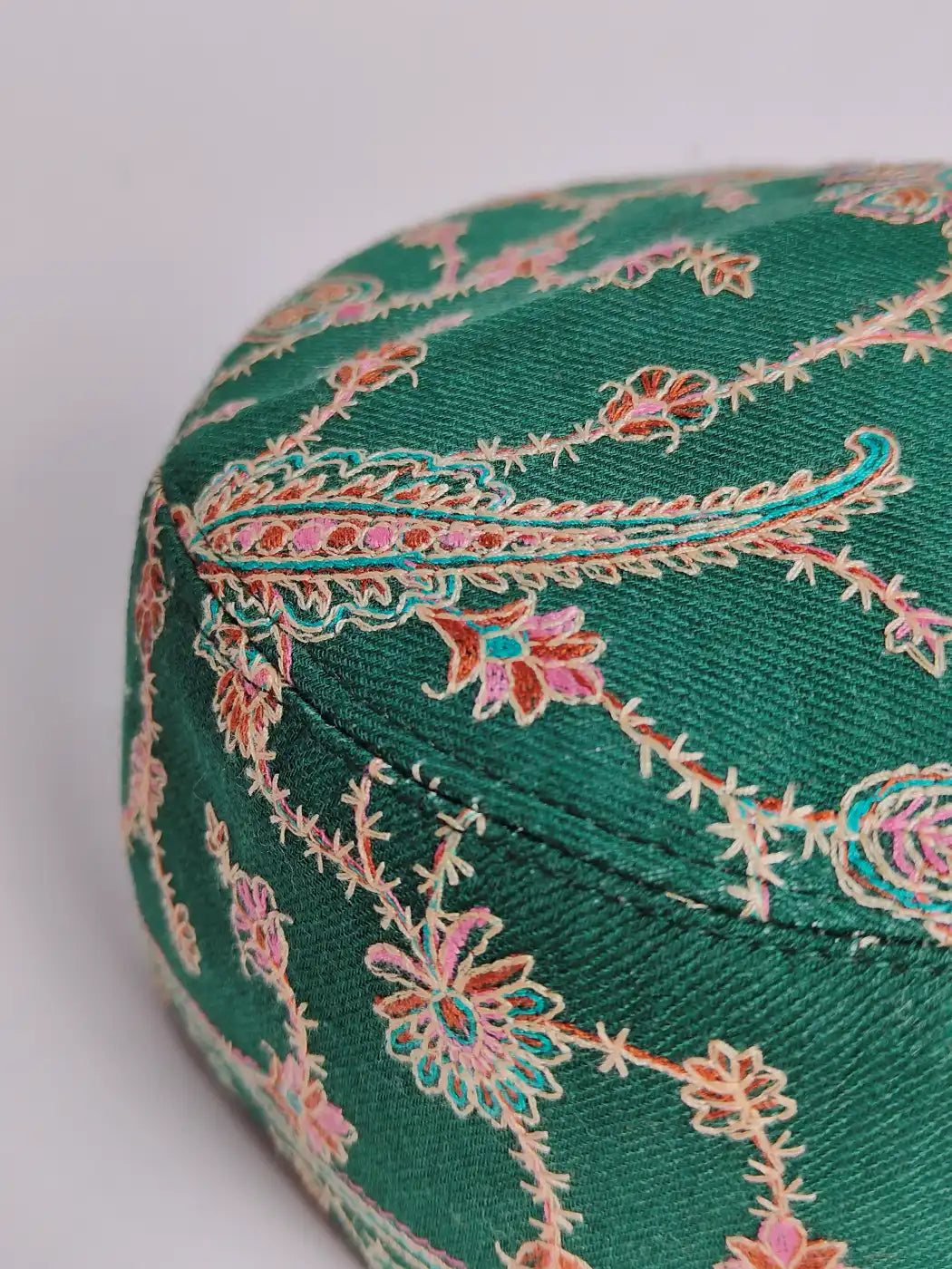 Sozni Needlework Green Designer Cap