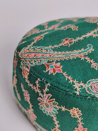 Sozni Needlework Green Designer Cap