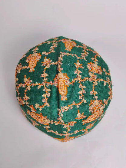 Sozni Embroidered Green Cap