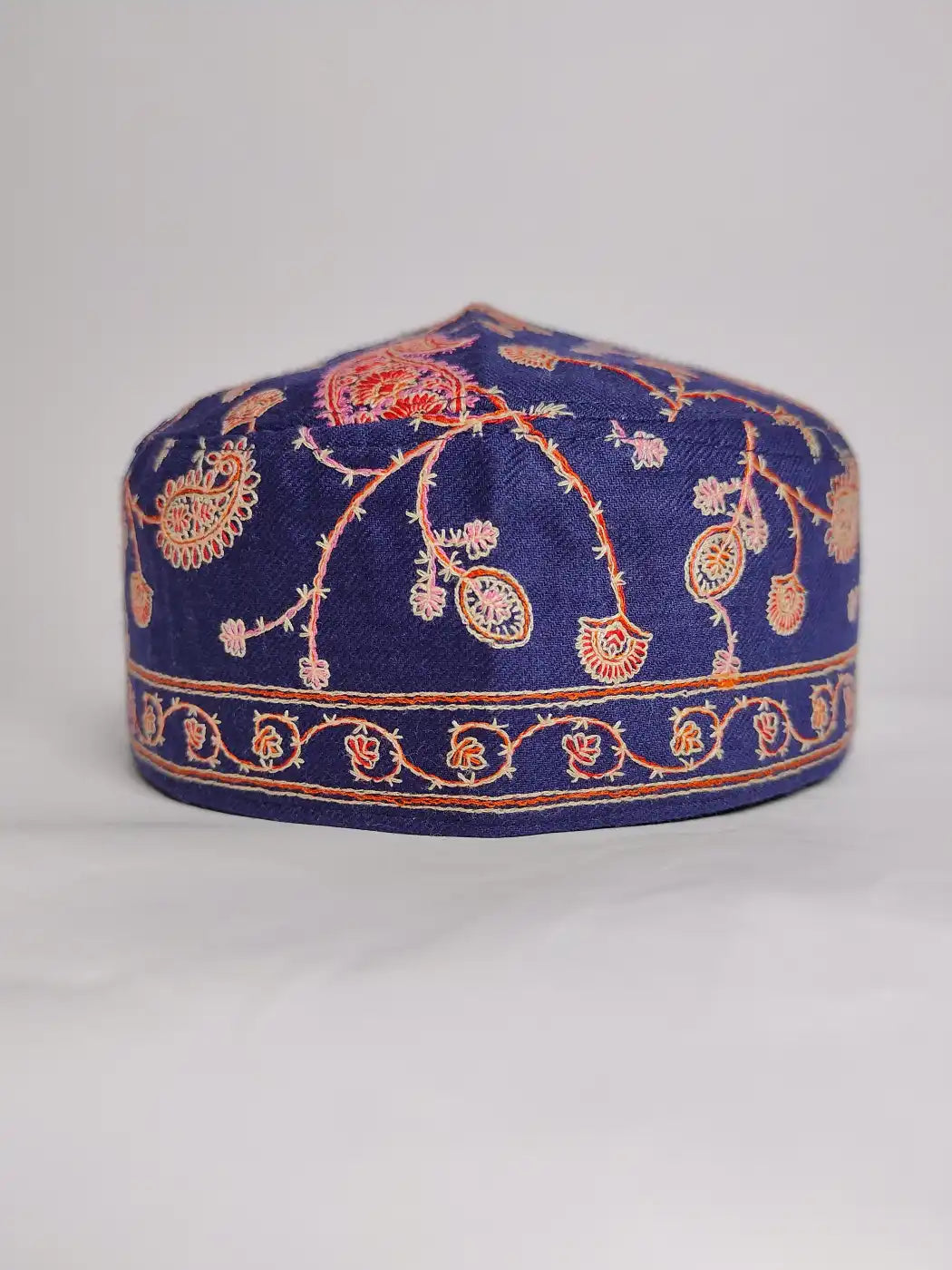 Sozni Embroidery Dark Blue Cap for Gents