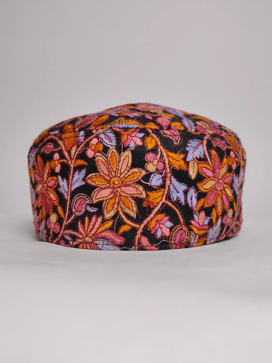 Paper Machie Jamawar Foldable Black Cap Rawayat