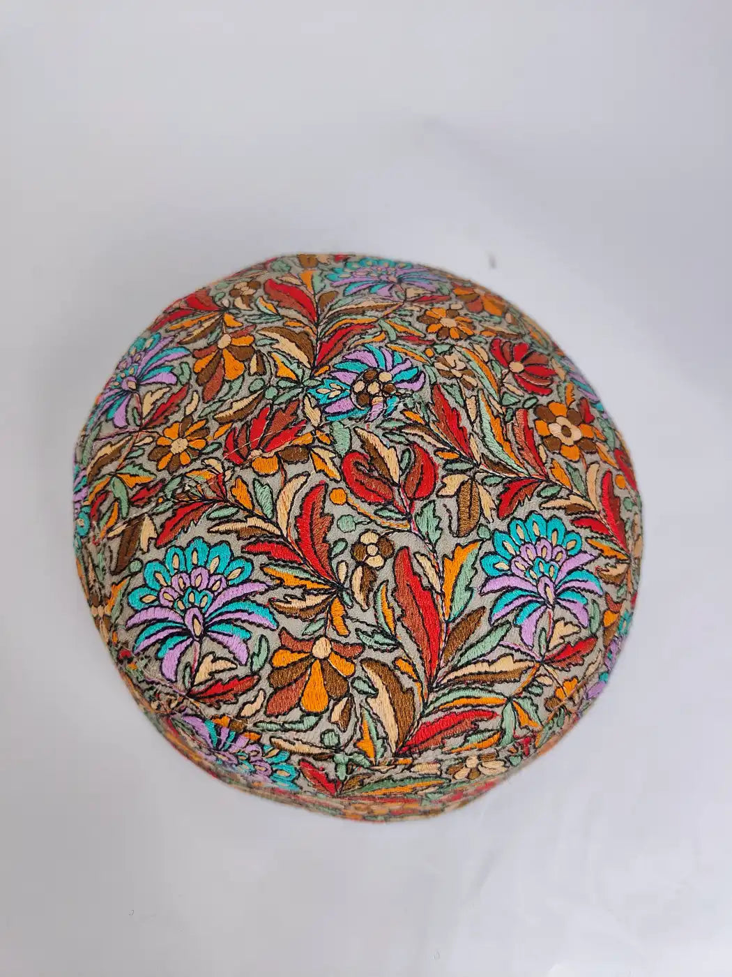 Classic Beige Cap with Paper Machie Jamawar Work