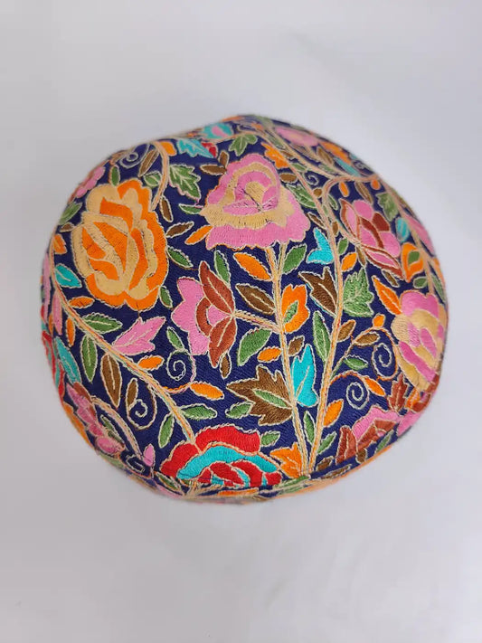 top side cap in sozni embroidery 