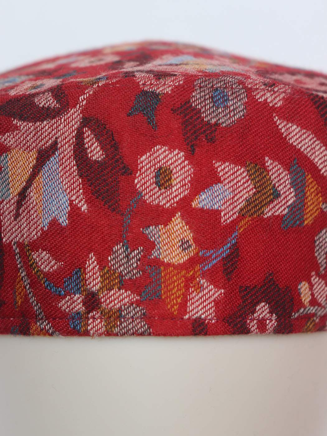 Red Kashmiri Mens Kani Cap Red | Abdullah