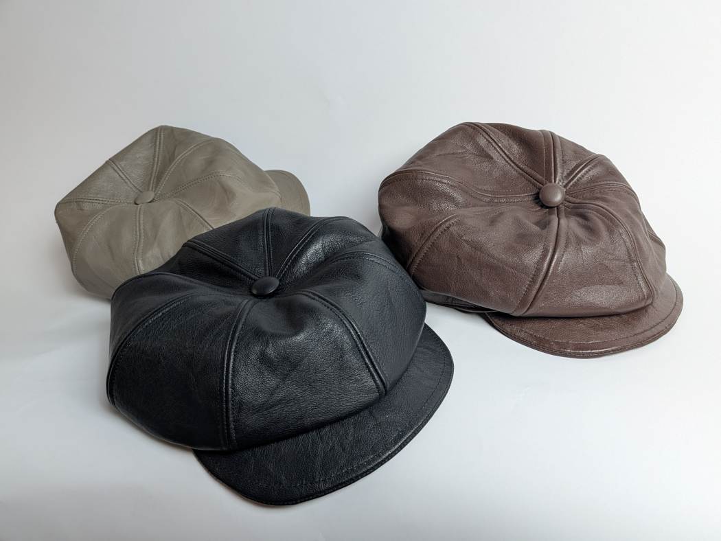 leather vintage caps