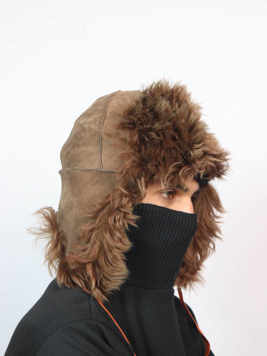 Brown Natural Fur Cap