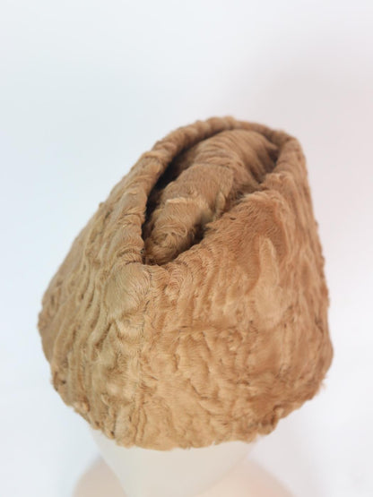 Mustafa Light Brown Karakul Cap