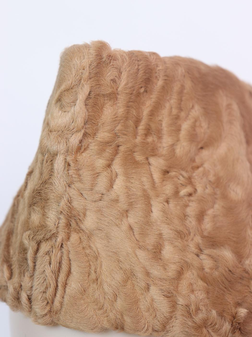 Mustafa Light Brown Karakul Cap