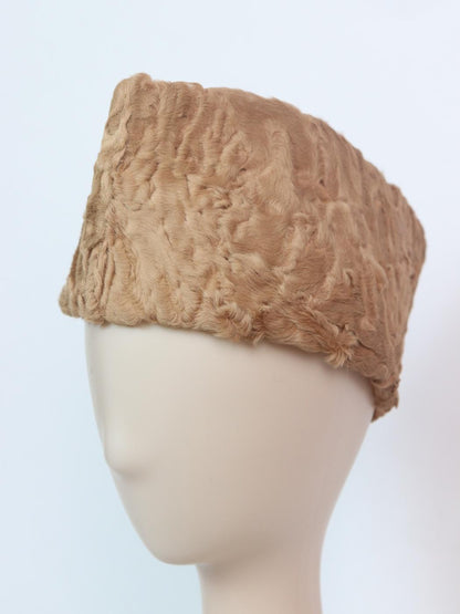 Mustafa Light Brown Karakul Cap