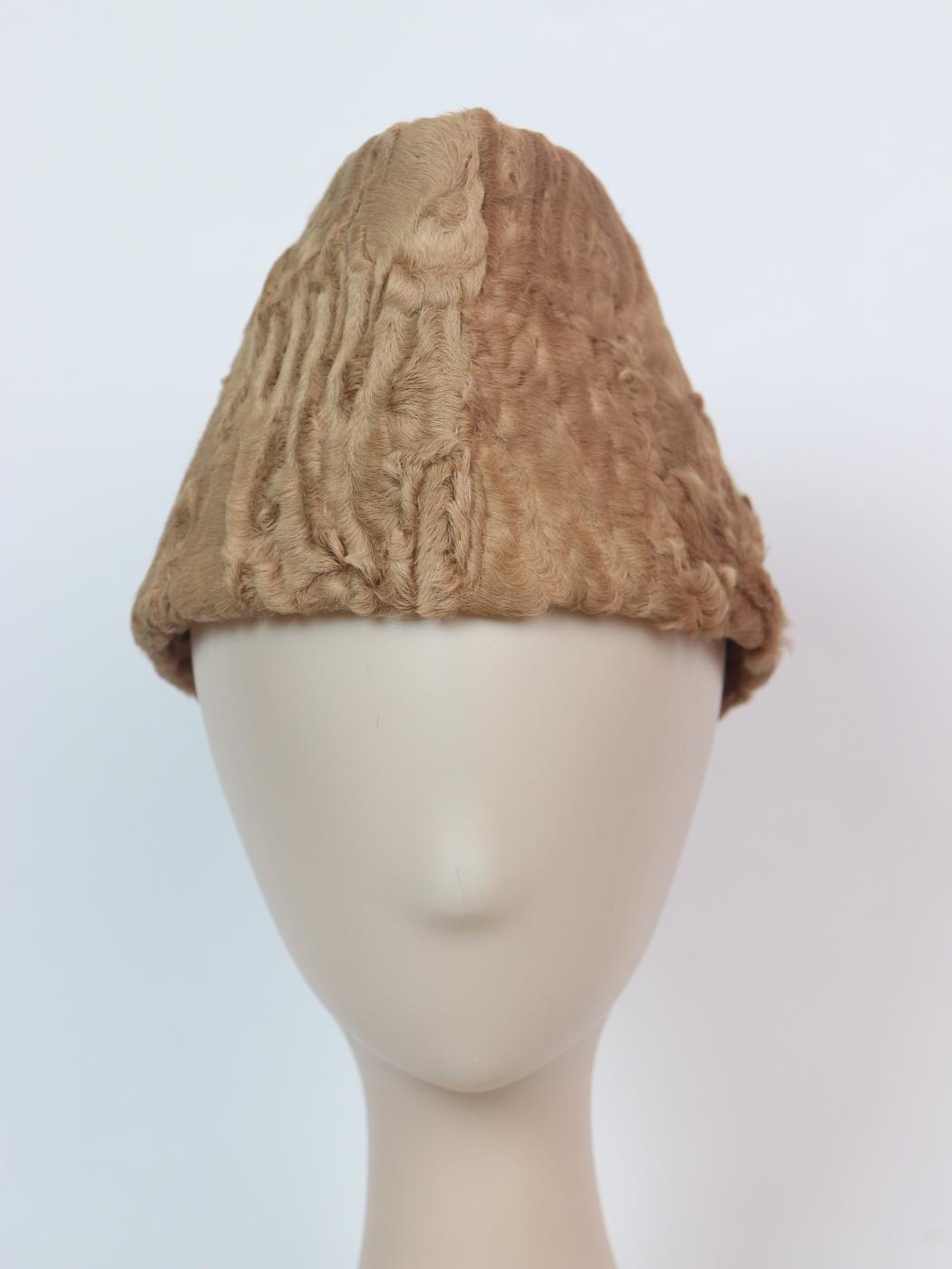 Mustafa Light Brown Karakul Cap