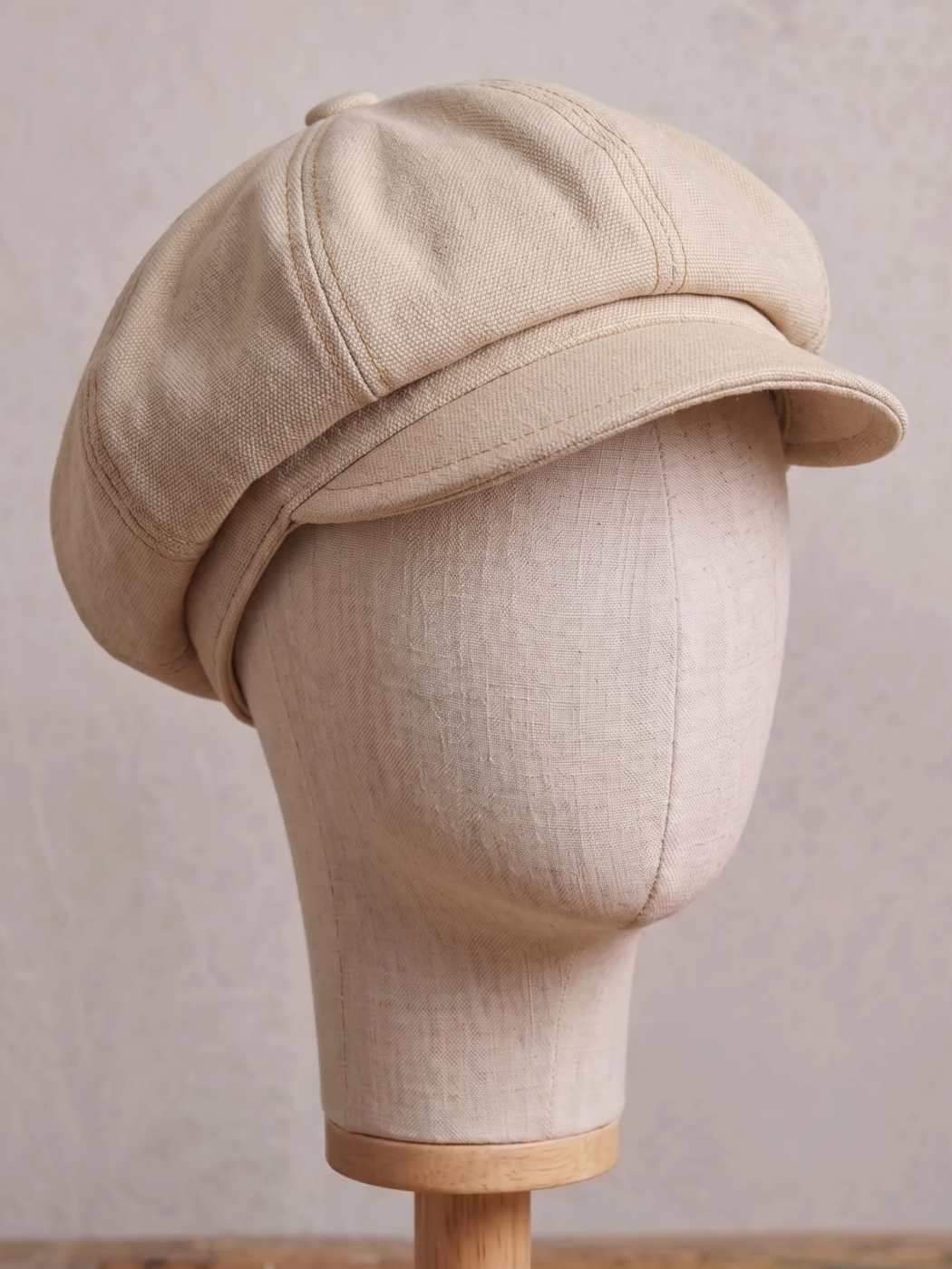 Linen Cotton Newsboy Cap - French Headwear for Summer