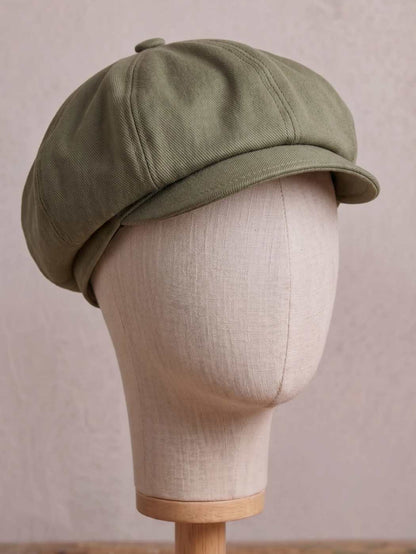 Linen Cotton Newsboy Cap - French Headwear for Summer