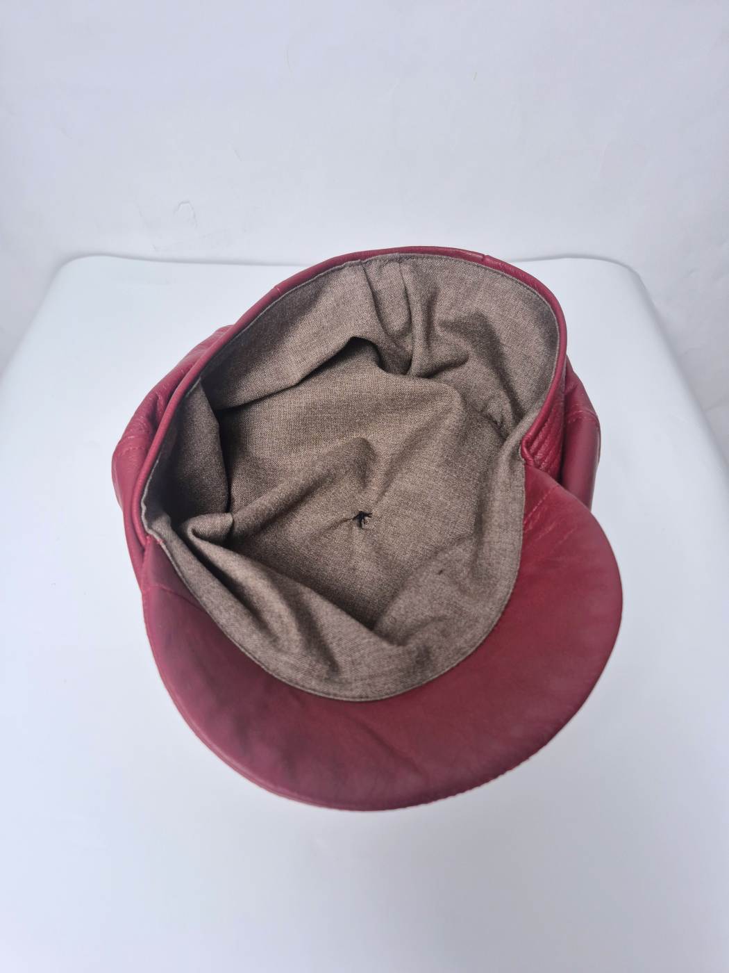 Leather French Baggy Cap in Newsboy Style