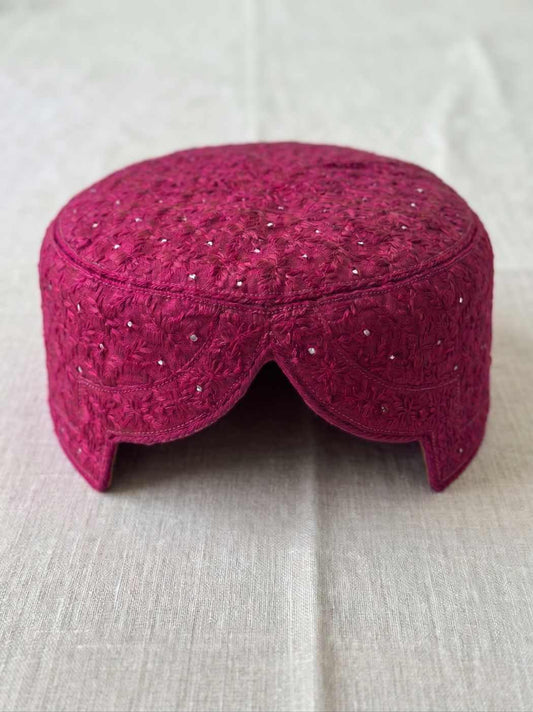 maroon sindhi cap for summer season