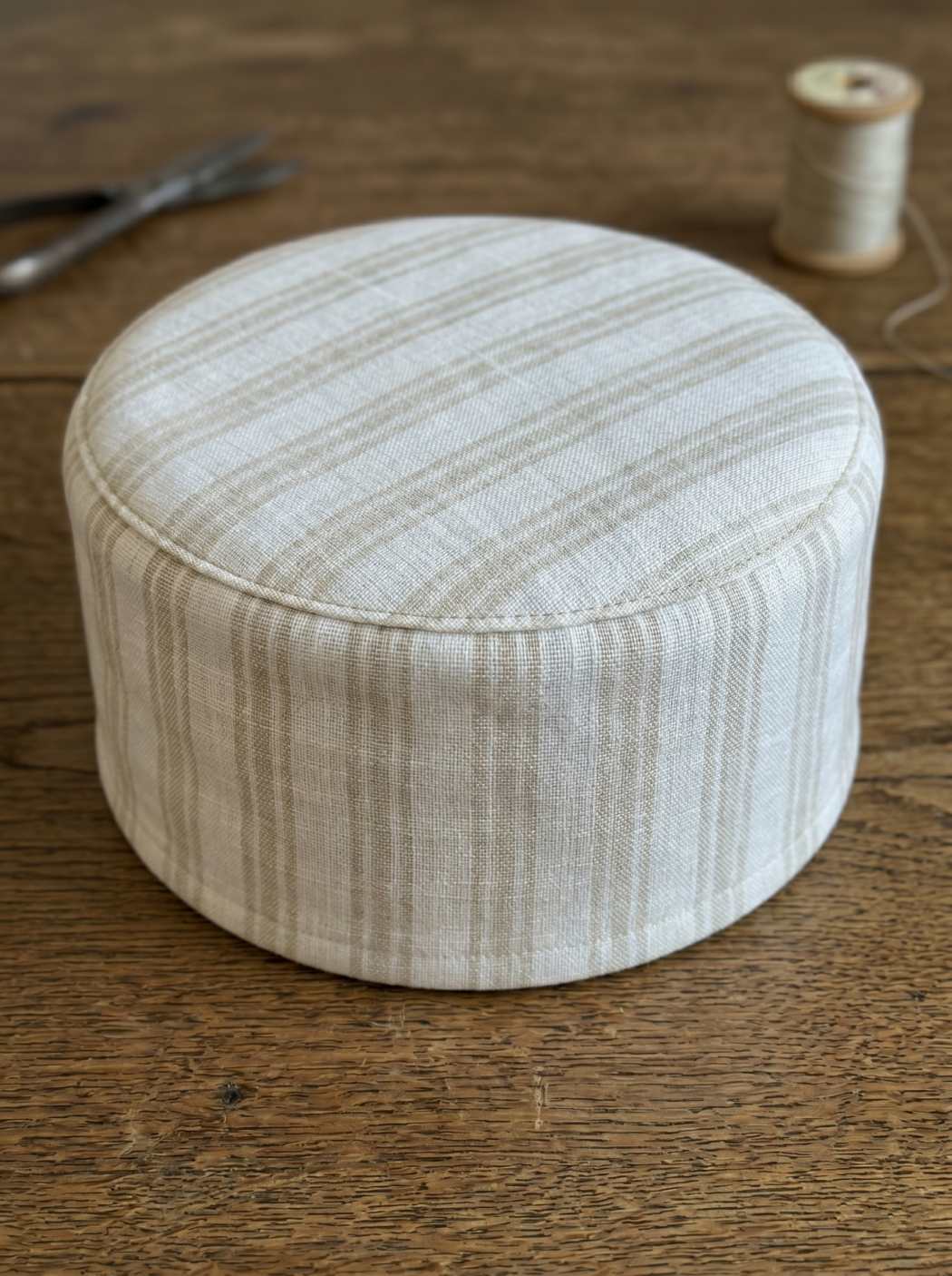 round pure linen cap for summer india