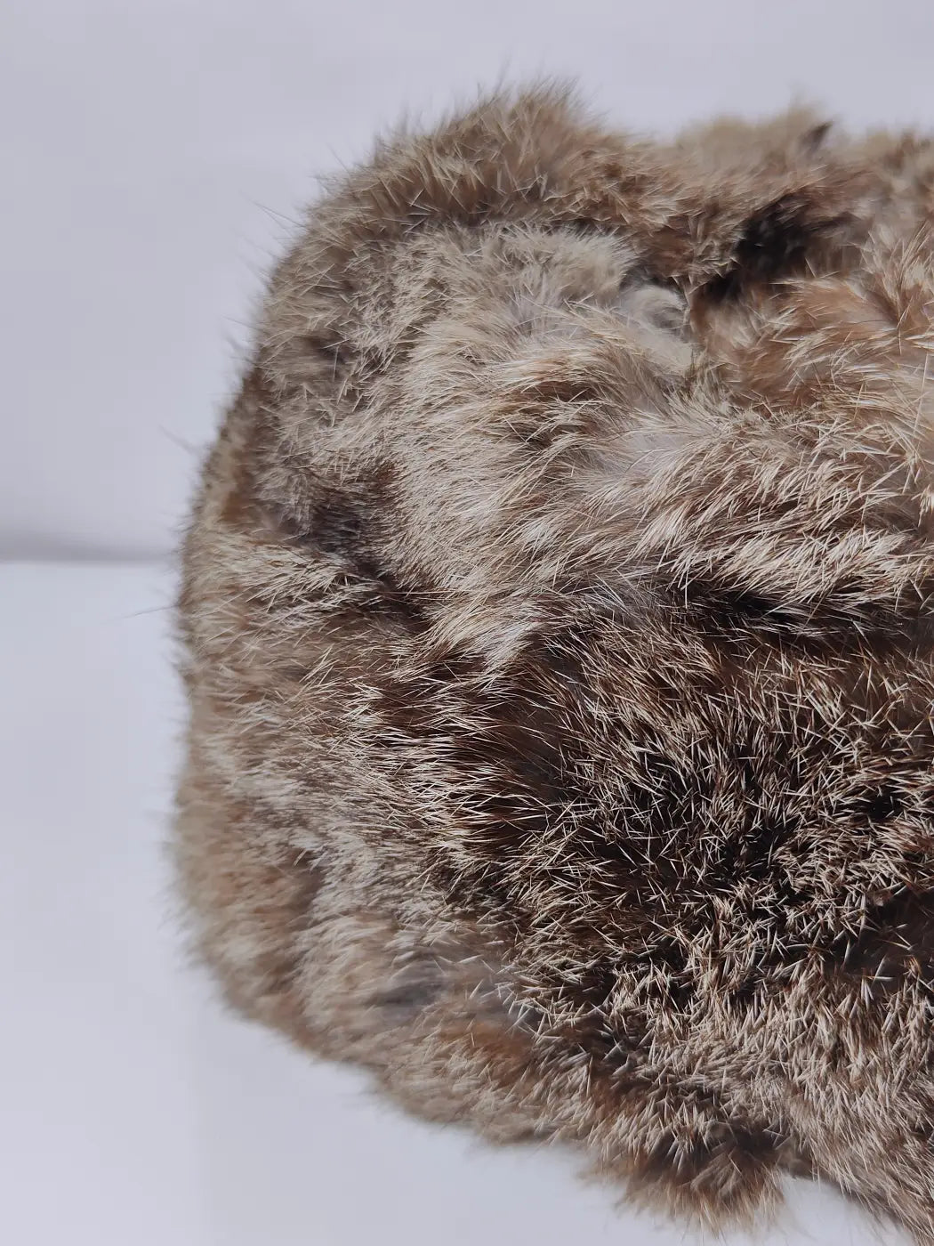 Brown Cap in Mink Fur Naqsh