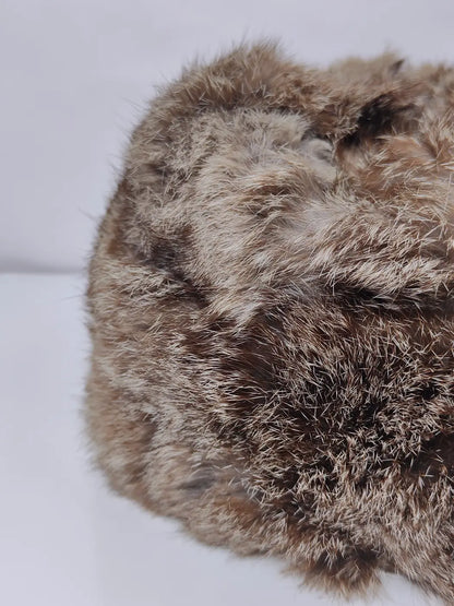 Brown Cap in Mink Fur Naqsh