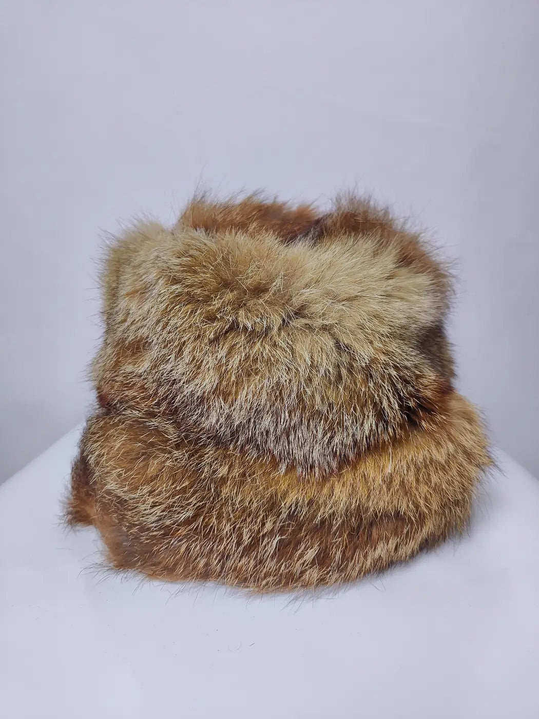 Raunaq Light Brown Cap in Mink Fur