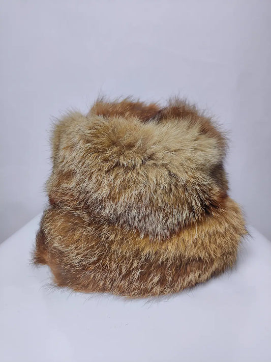 brown mink fur cap for winter