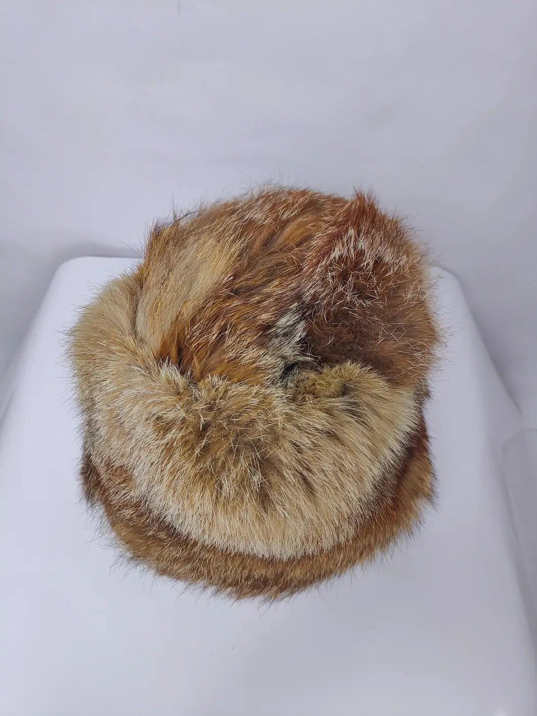 Raunaq Light Brown Cap in Mink Fur