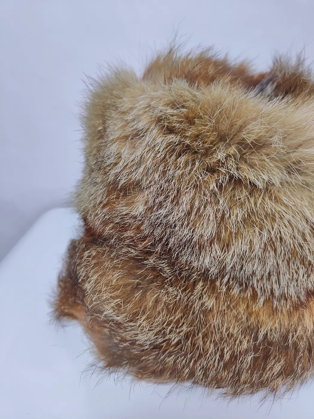 Raunaq Light Brown Cap in Mink Fur