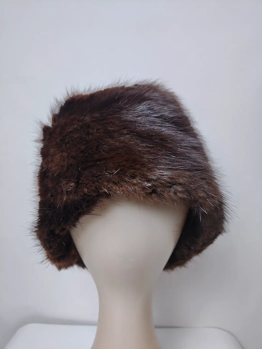 mink fur cap