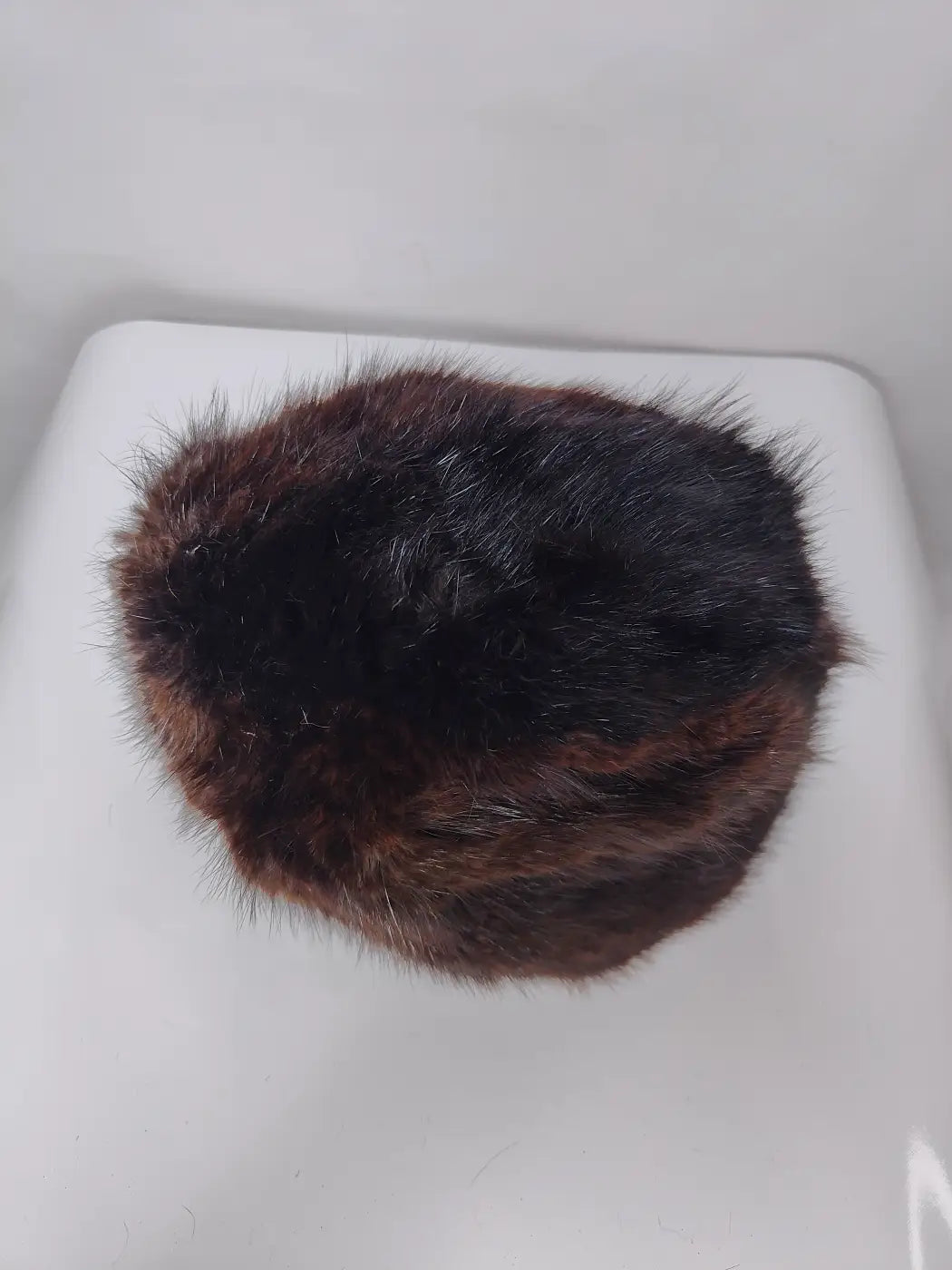 Dark Brown Cap in Mehkab Mink Fur