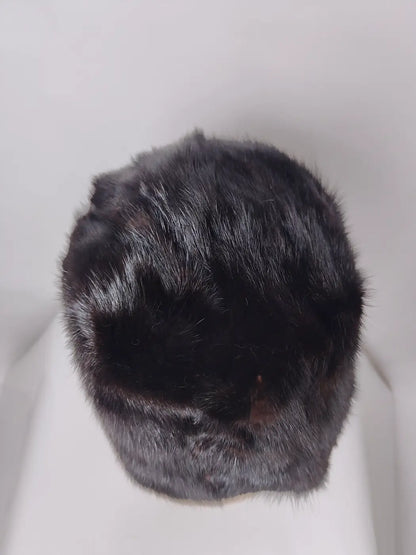 Cap in Dark Brown Mink Fur Fursat
