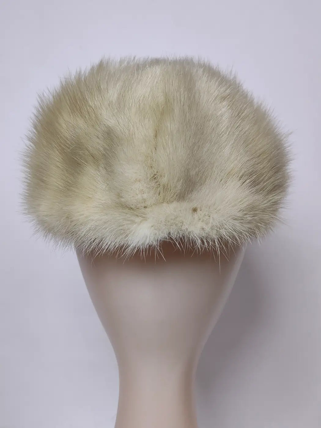Nadees Cream Cap in Mink Fur