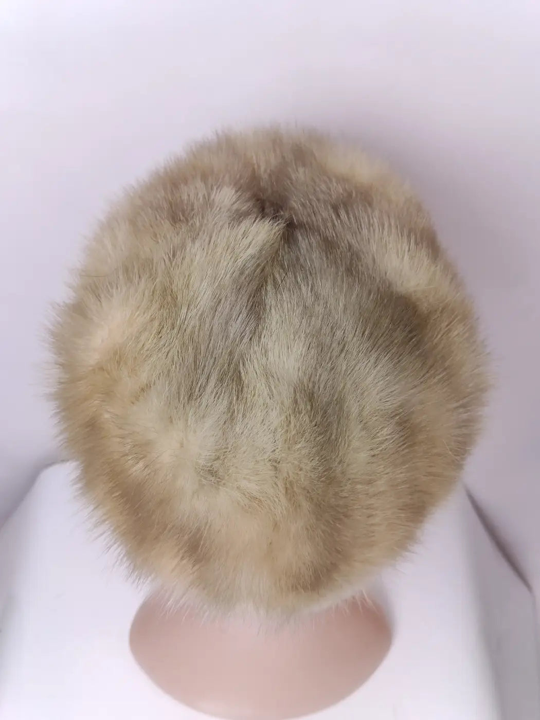 Nadees Cream Cap in Mink Fur