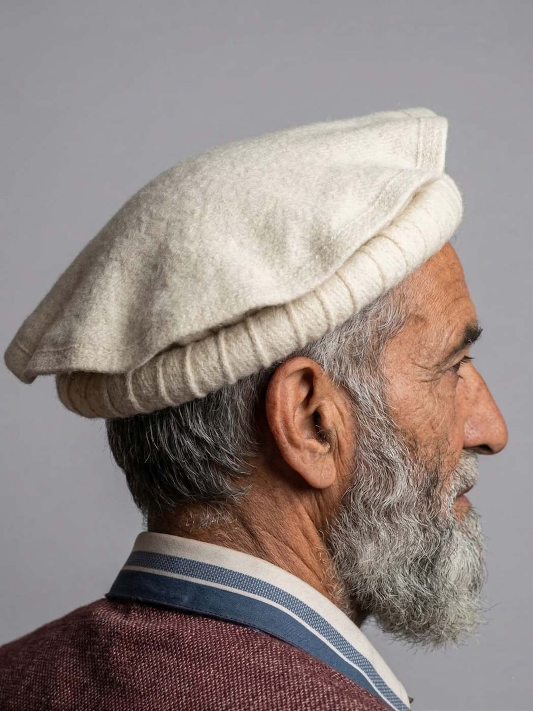 afghani pakol cap in white