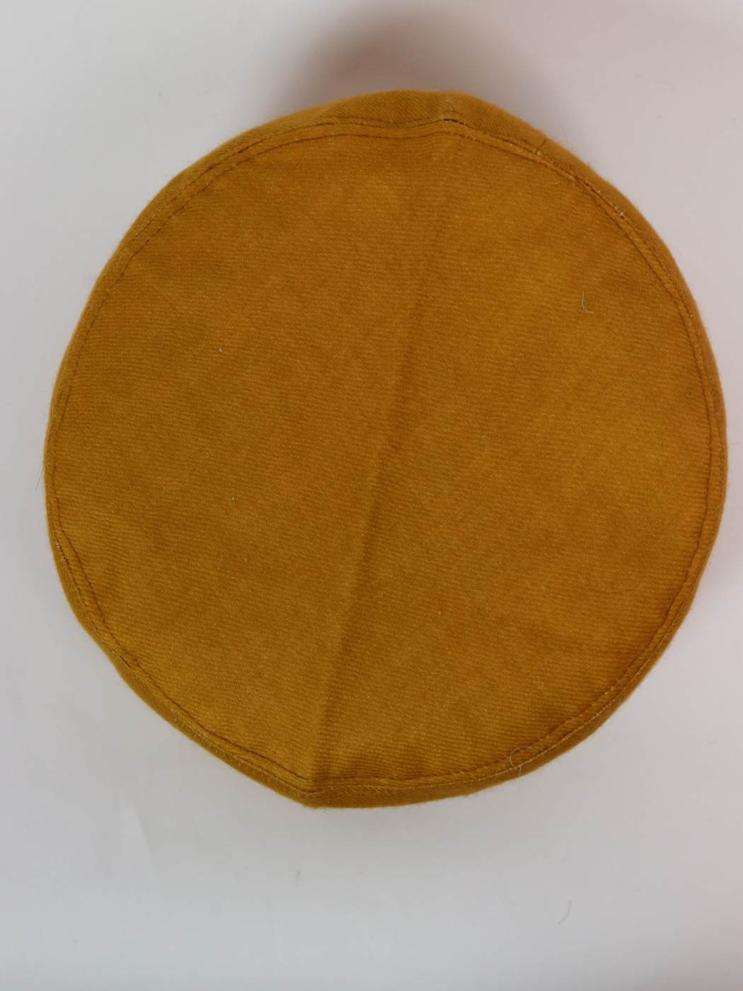 Mustard Plain Cap in Semi Pashmina Fabric
