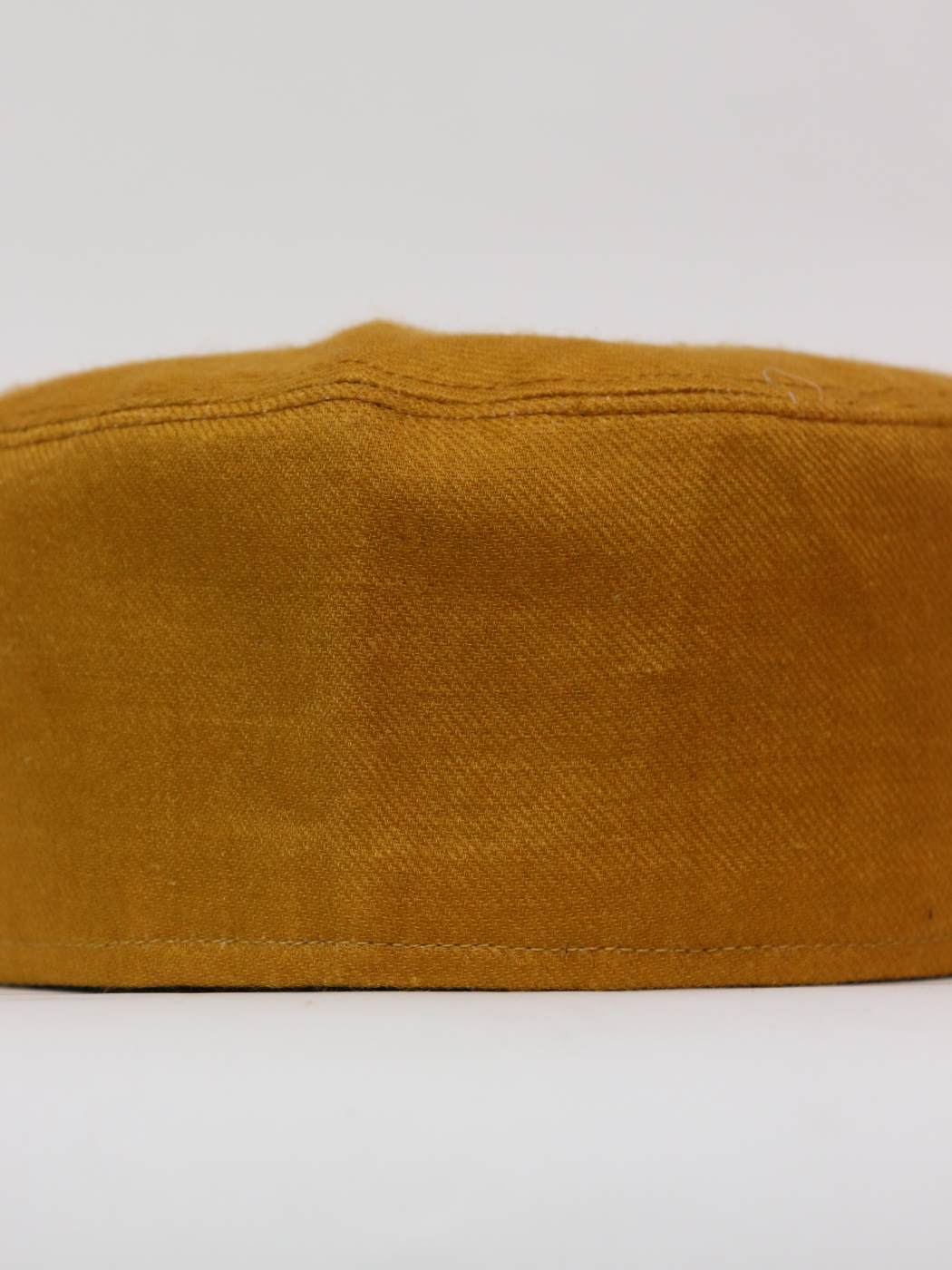 Mustard Plain Cap in Semi Pashmina Fabric