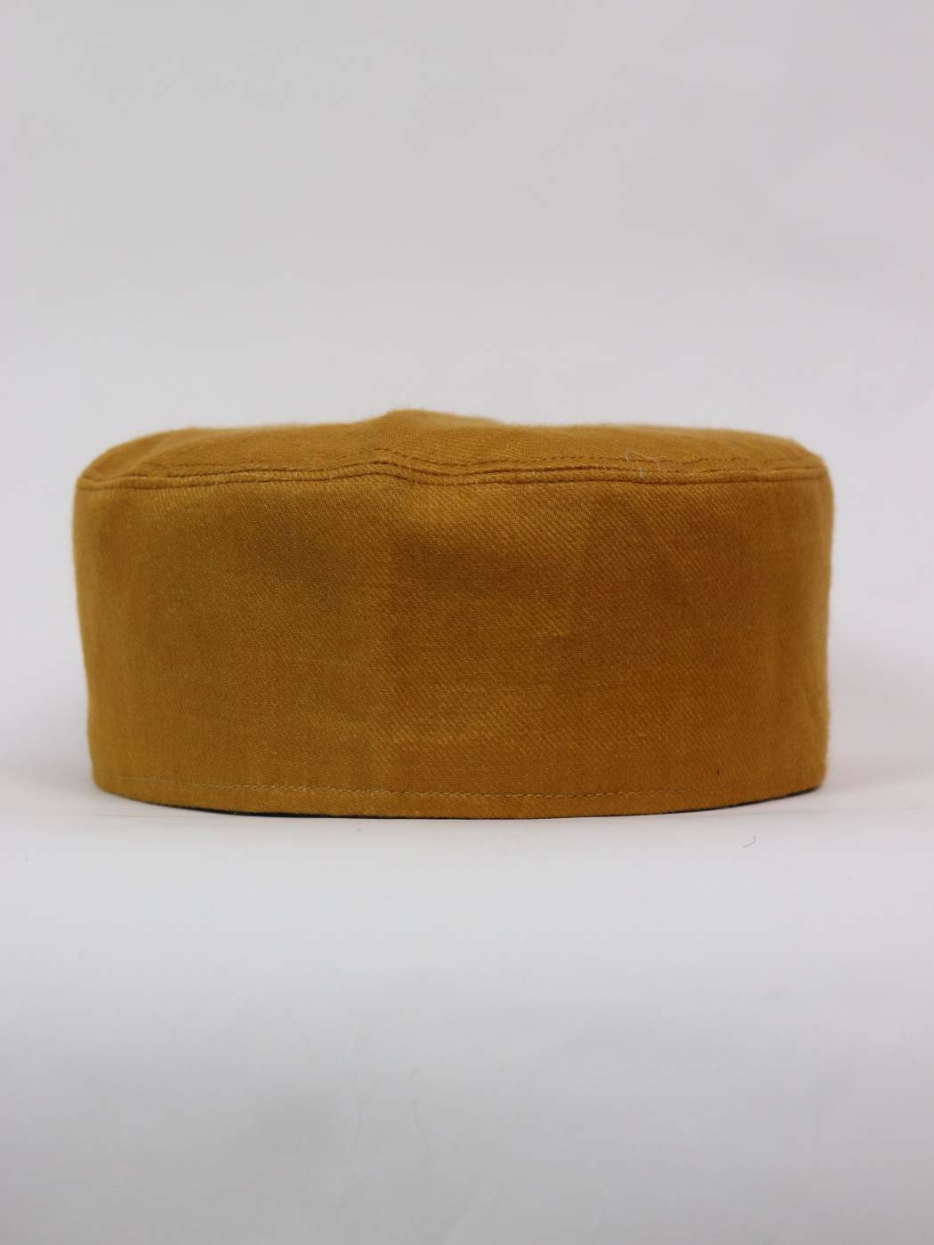 Mustard Plain Cap in Semi Pashmina Fabric