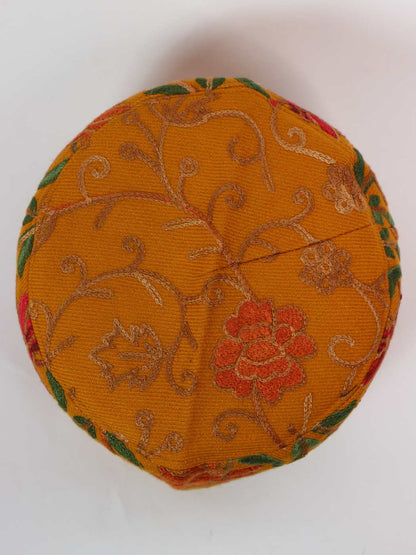 Karam Round Kashmiri Cap with Aari Embroidery