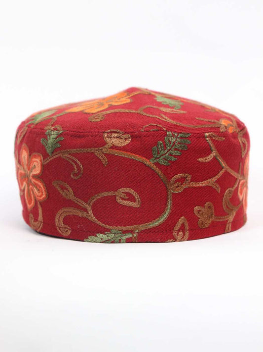 Yaqeen Kashmiri Naroon Traditional Cap with Aari Embroidery