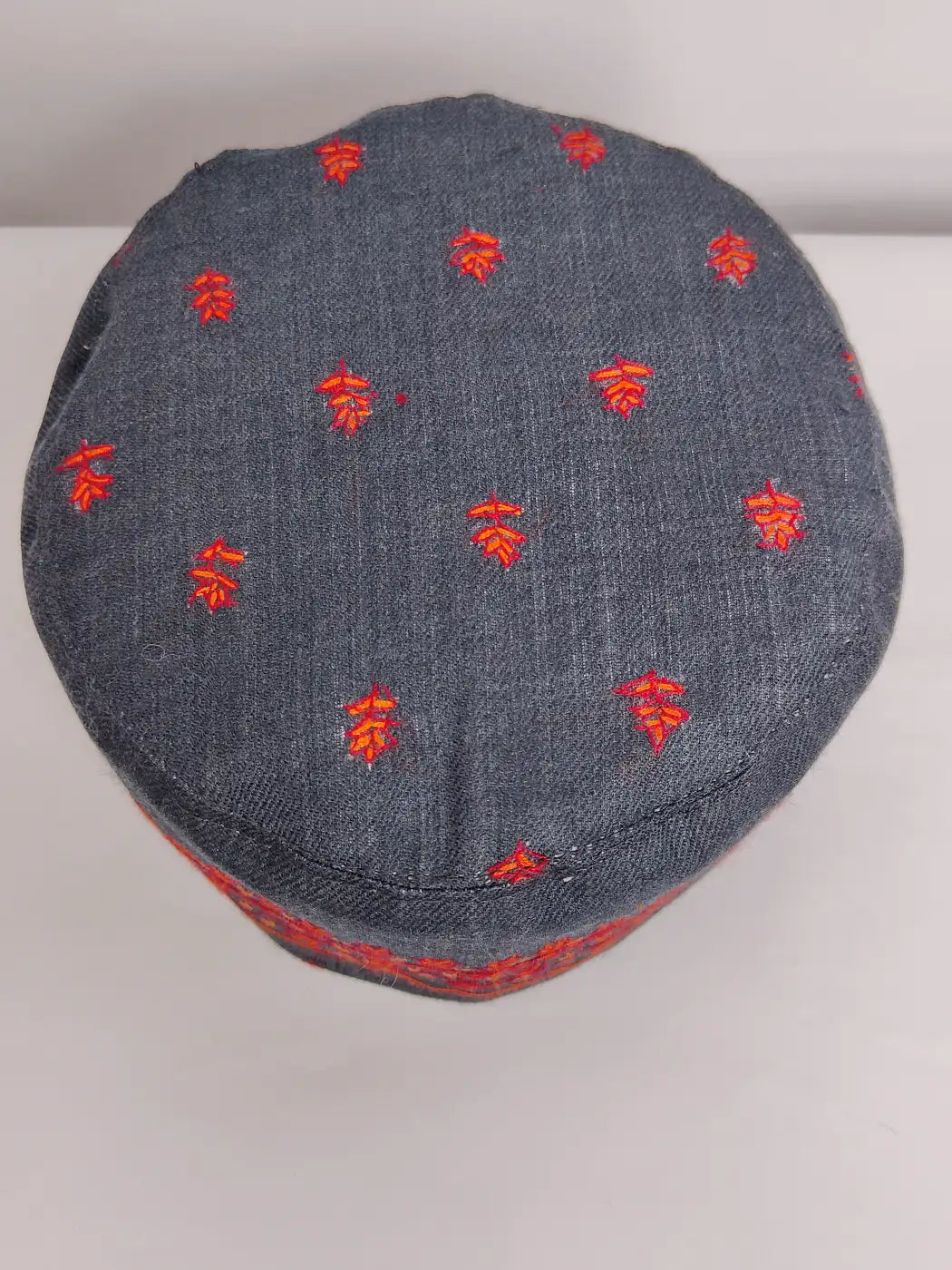 Premium wool topi with booti style sozni embroidery 