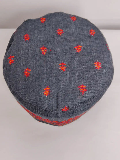 Premium wool topi with booti style sozni embroidery 