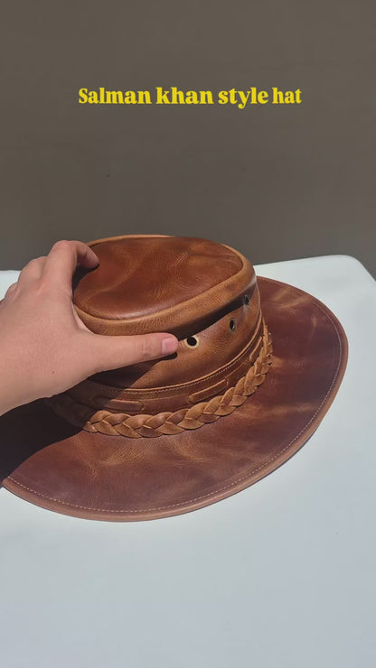 Premium Leather Cowboy Hat | Classic American Style