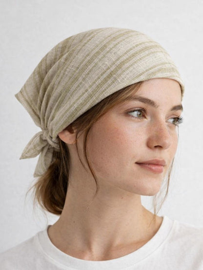 pure linen bandana for women and men